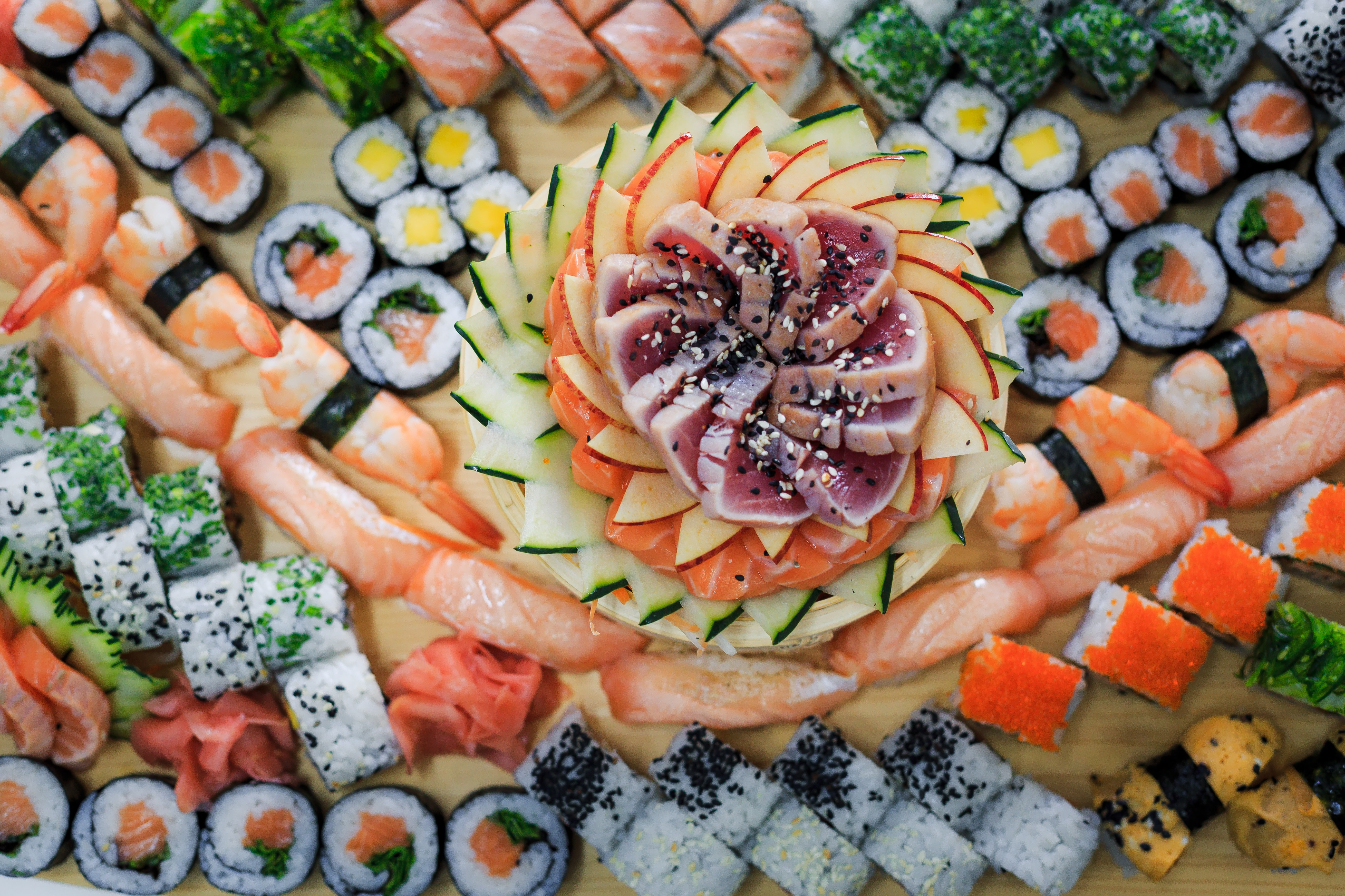 platter of sushi